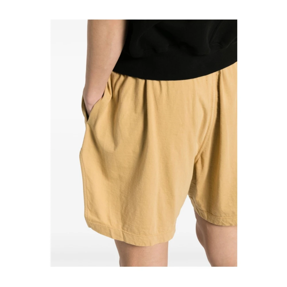 Rick Owens Zwarte Denim Shorts Made in Italië Yellow Heren