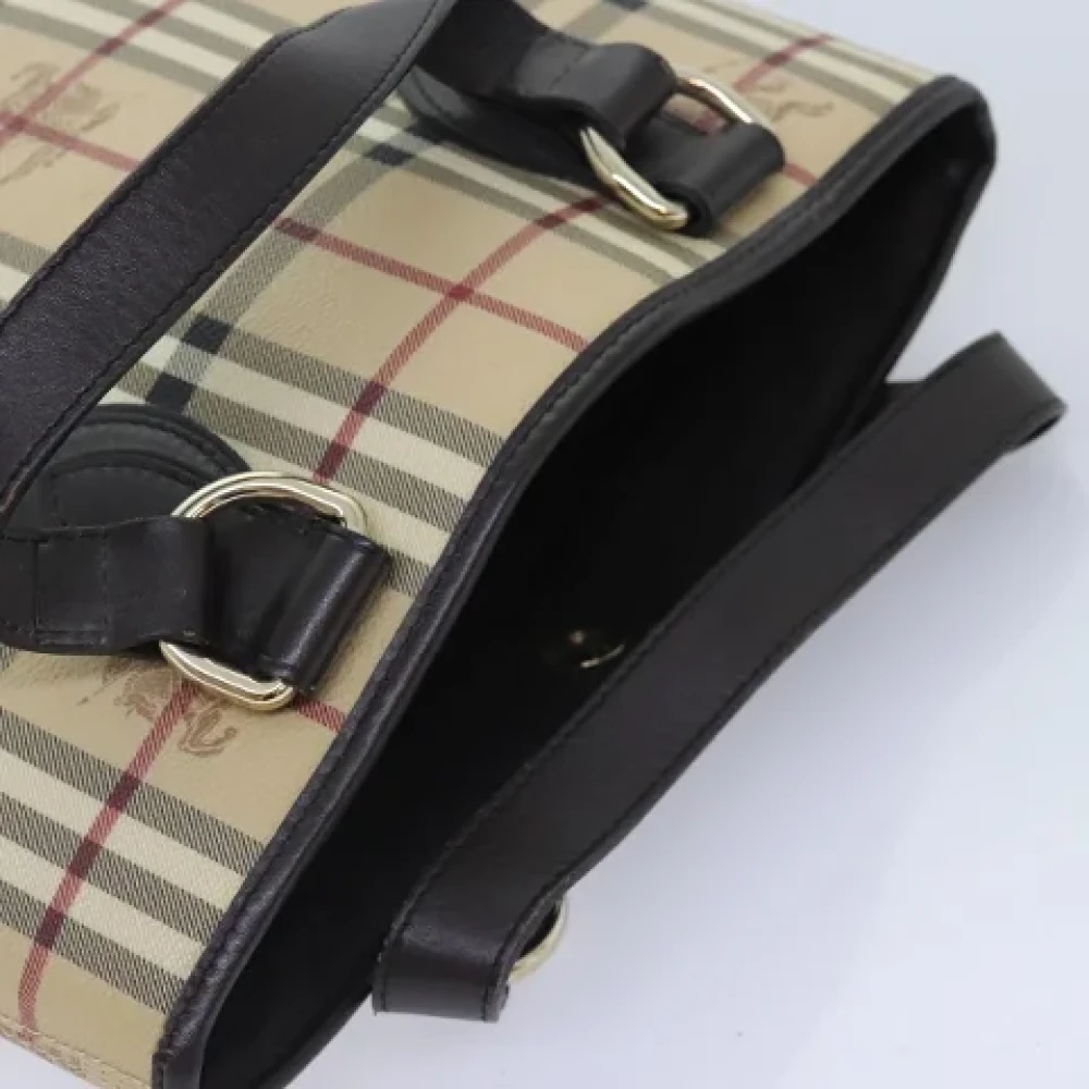 Burberry Vintage Pre-owned Leather handbags Beige Dames