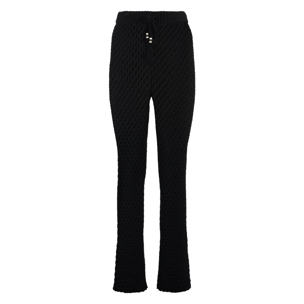 Flared Leg Knitted Trousers