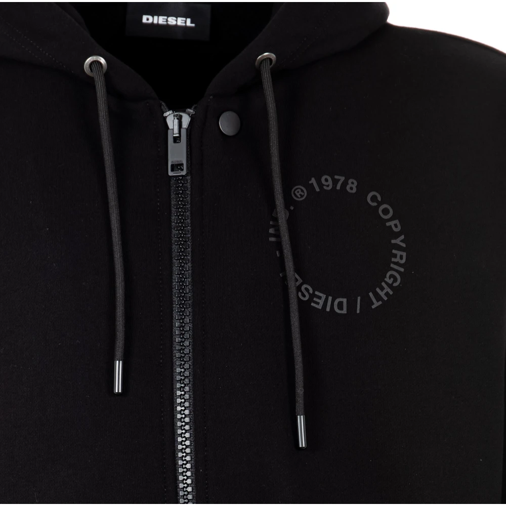 Diesel Heren hoodie zwart Outlet prijs Black Heren