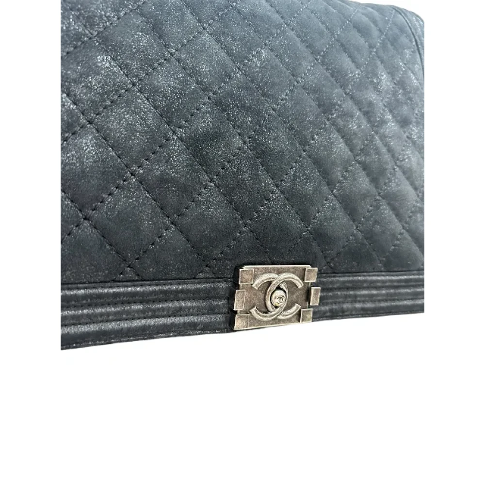 Chanel Vintage Pre-owned Suede shoulder-bags Black Dames