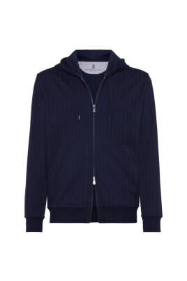sweat-a-capuche-zippe-bleu-marine-a-rayures