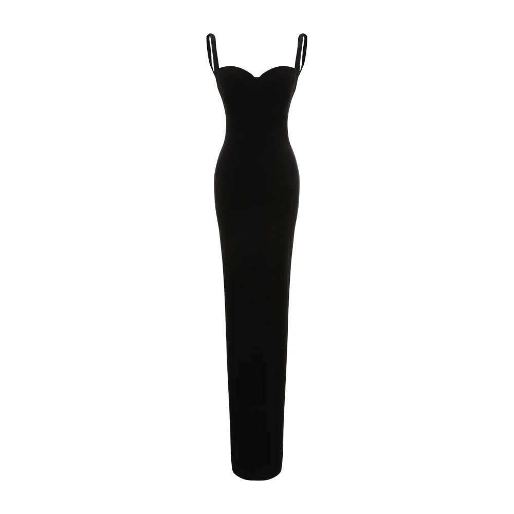 Balenciaga Elegante Zwarte Fitted Gown Black Dames
