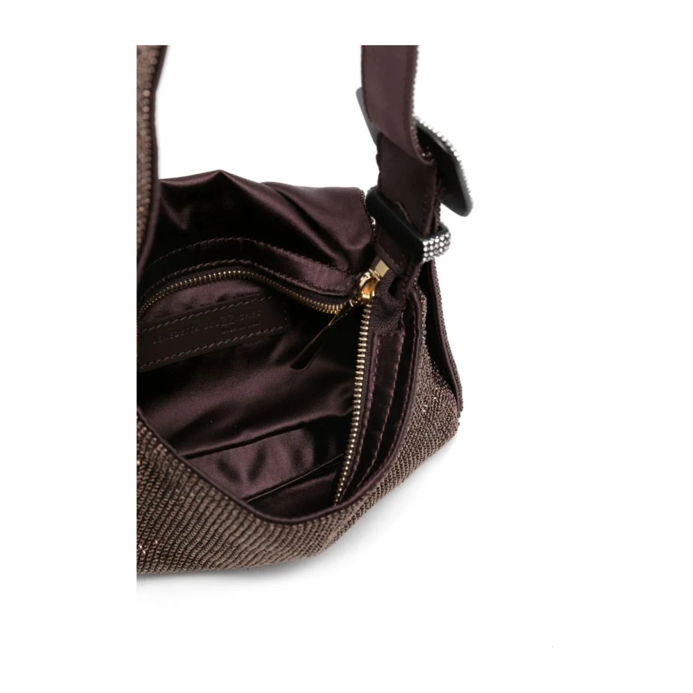 Benedetta Bruzziches Schoudertas met Kristalversiering in Bruin Brown Dames