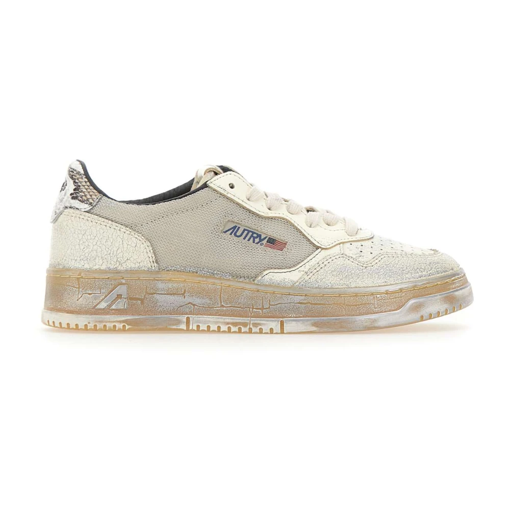 Autry Women's Gray Sneakers, 5 Uk, Medalist Low Super Vintage Trainers