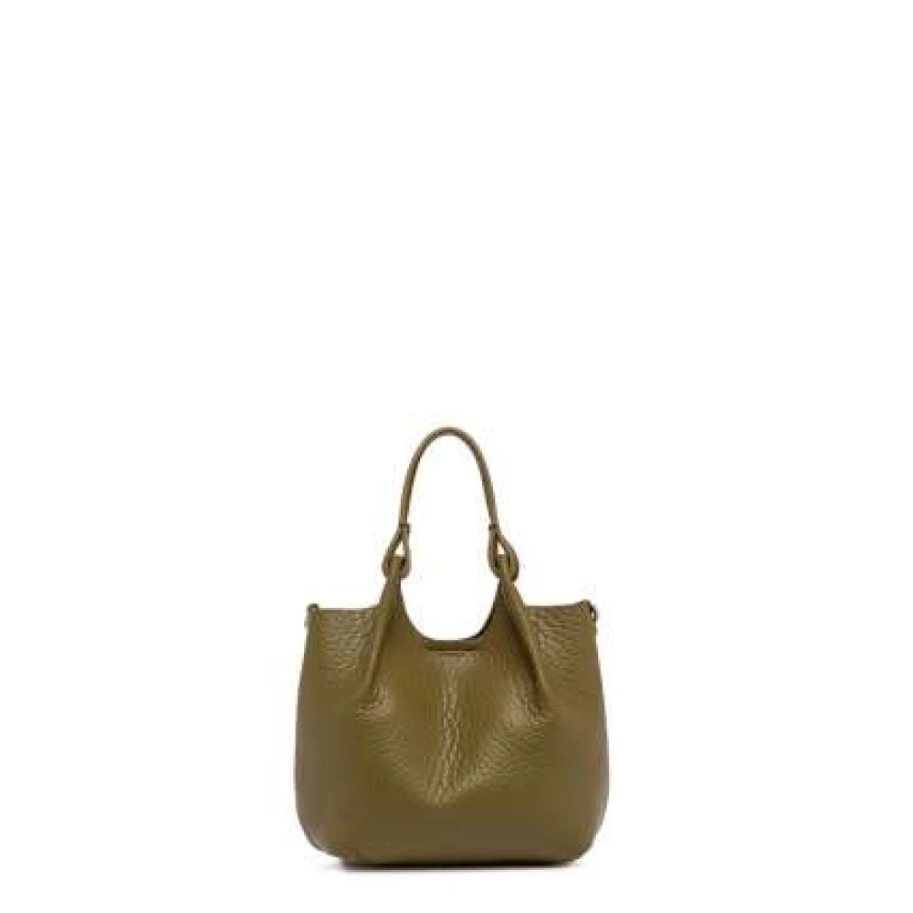 Gianni Chiarini Elegante leren handtas met magneetsluiting Green Dames