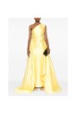 yellow-satin-one-shoulder-dress