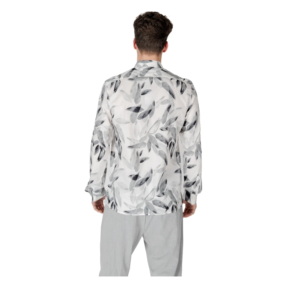 Antony Morato Bloemenknoopshirt Mannen Wit White Heren