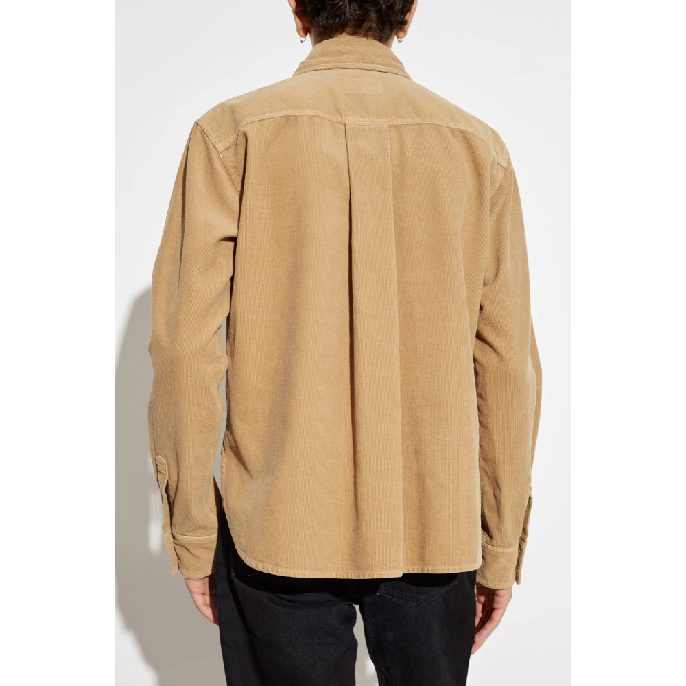 Saint Laurent Corduroy Overhemd Beige Heren