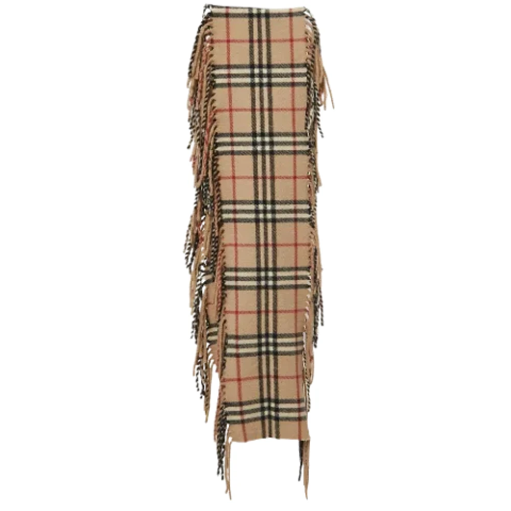 Burberry Vintage Pre-owned Cashmere scarves Beige Dames