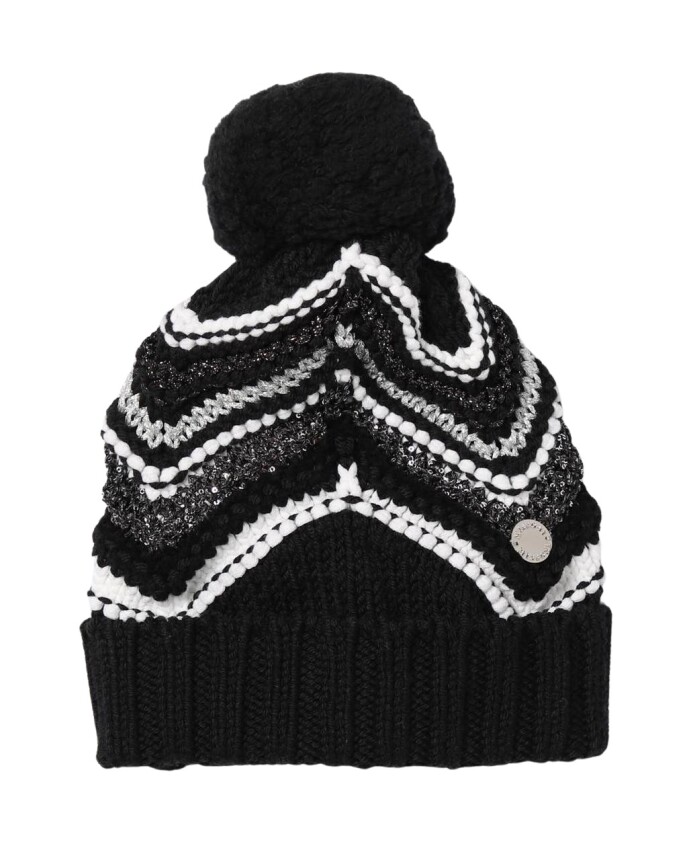 stijlvolle-pom-pom-gebreide-muts