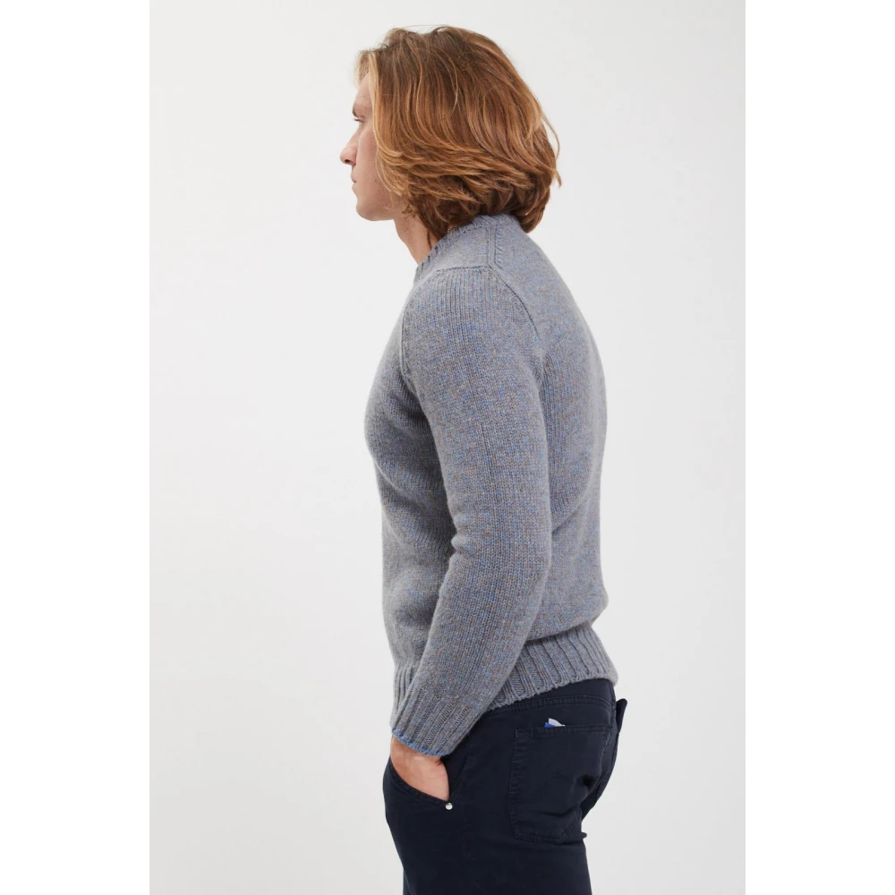 Gran Sasso Klassieke Crew Neck Sweater Blue Heren