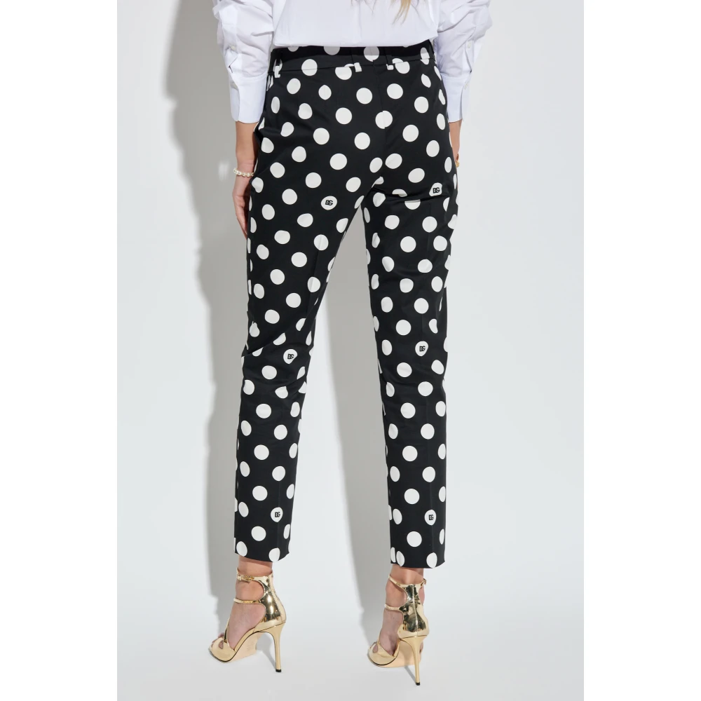 Dolce & Gabbana Broek met polka dot-patroon Black Dames