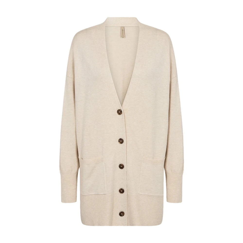 Soyaconcept Beige Lang Vest met Zakken Beige Dames