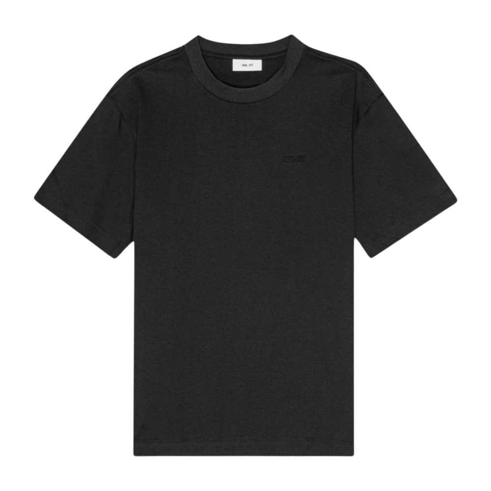 Nn07 Geëmbosseerd Logo Zwart Katoenen T-shirt Black Heren