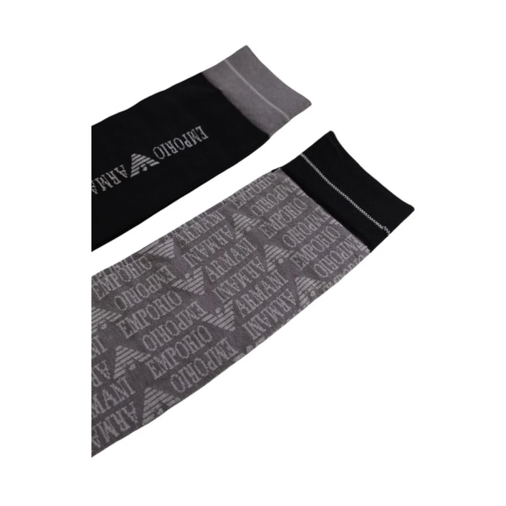 Emporio Armani Geometrisch Patroon Boxer Briefs 2Pack Black Heren
