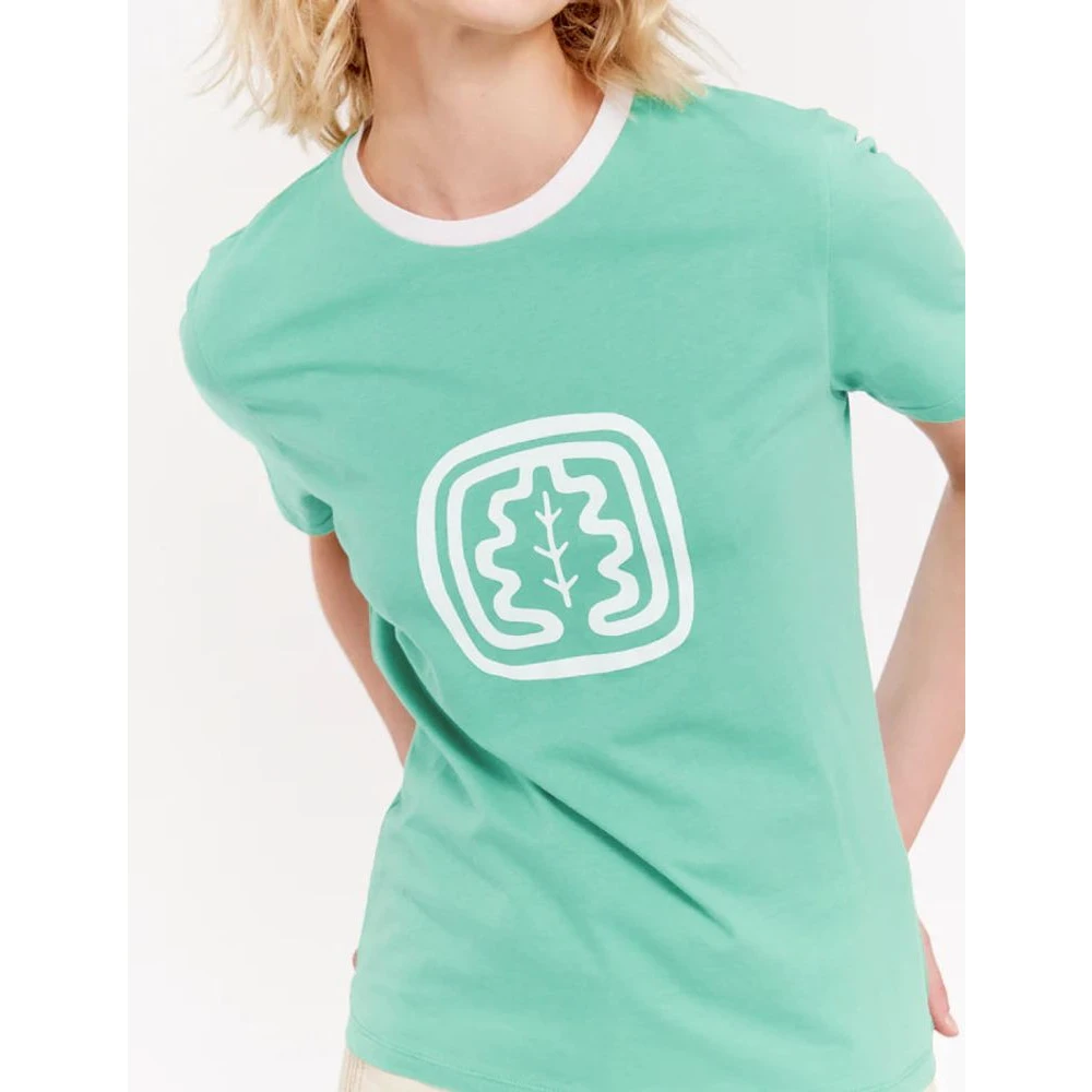 Ines De La Fressange Paris Iconische Groene Ronde Hals T-shirt Green Dames