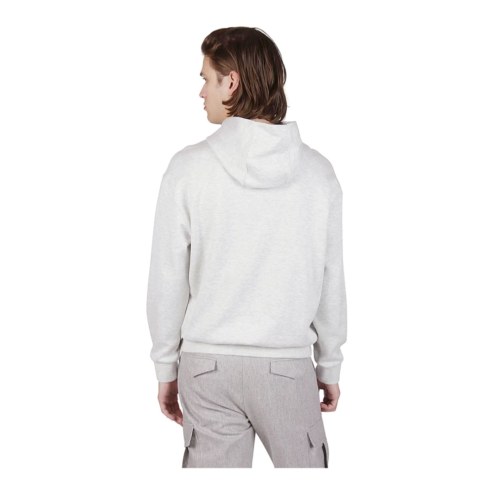 Eleventy Giza Cotton Hoodie Sweater Gray Heren