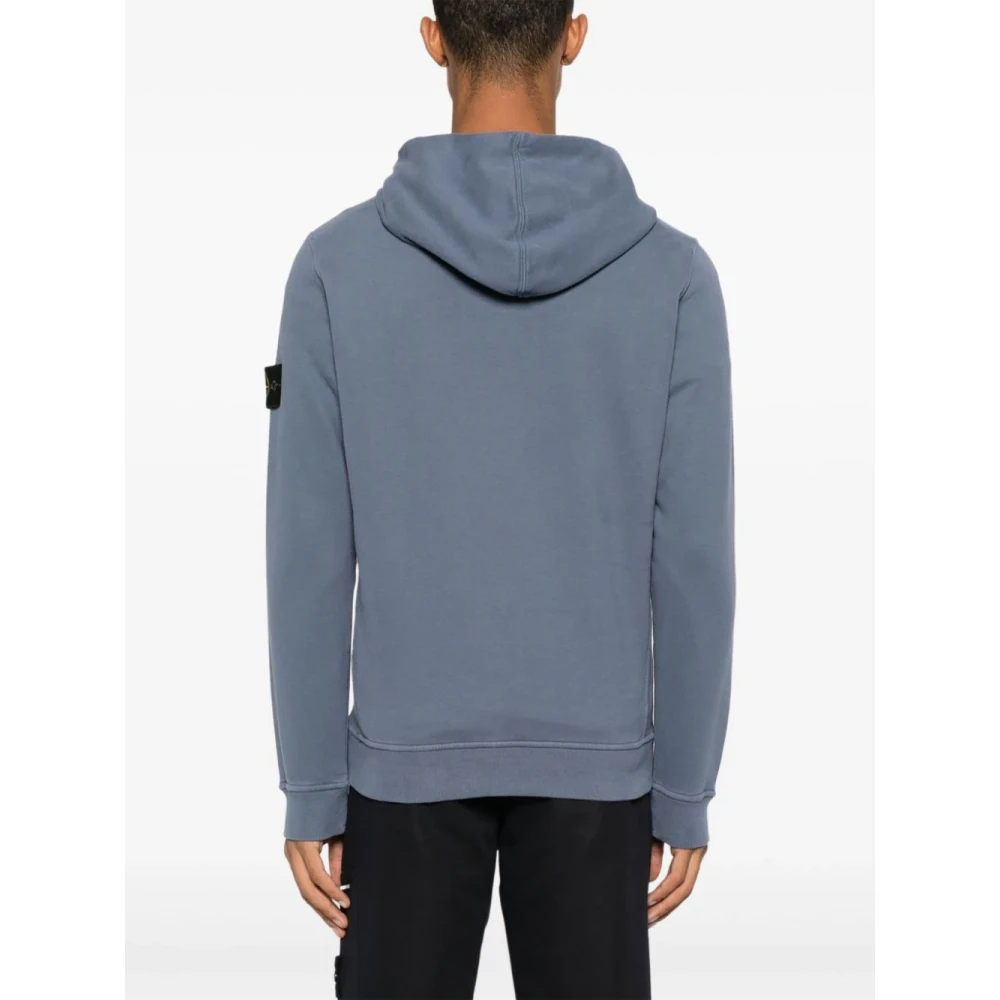 Stone Island Biologische katoenen hoodie met kenmerkend kompas Gray Heren