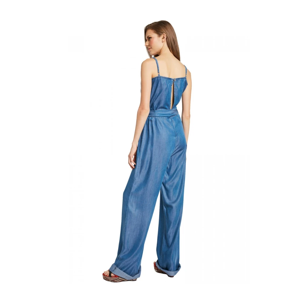 Gaudi Mouwloze Jumpsuit Blue Dames