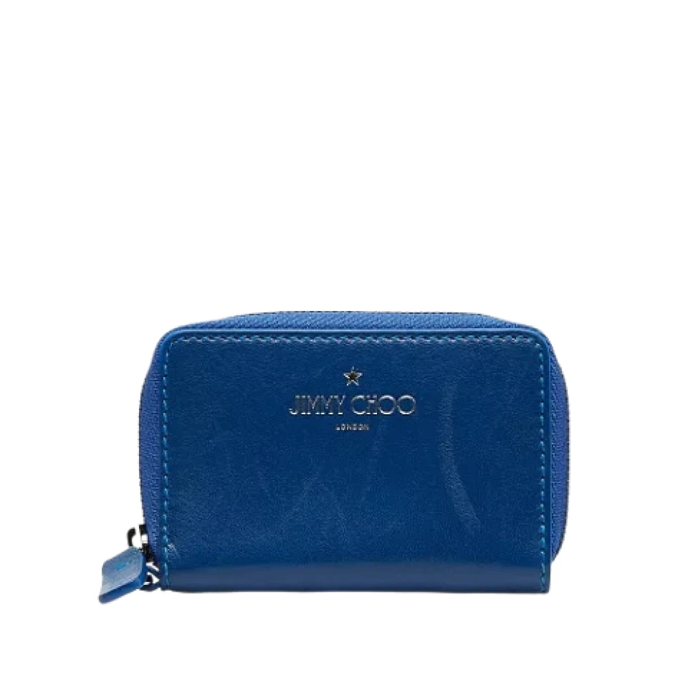 Jimmy Choo Pre-owned Leather wallets Blue Dames