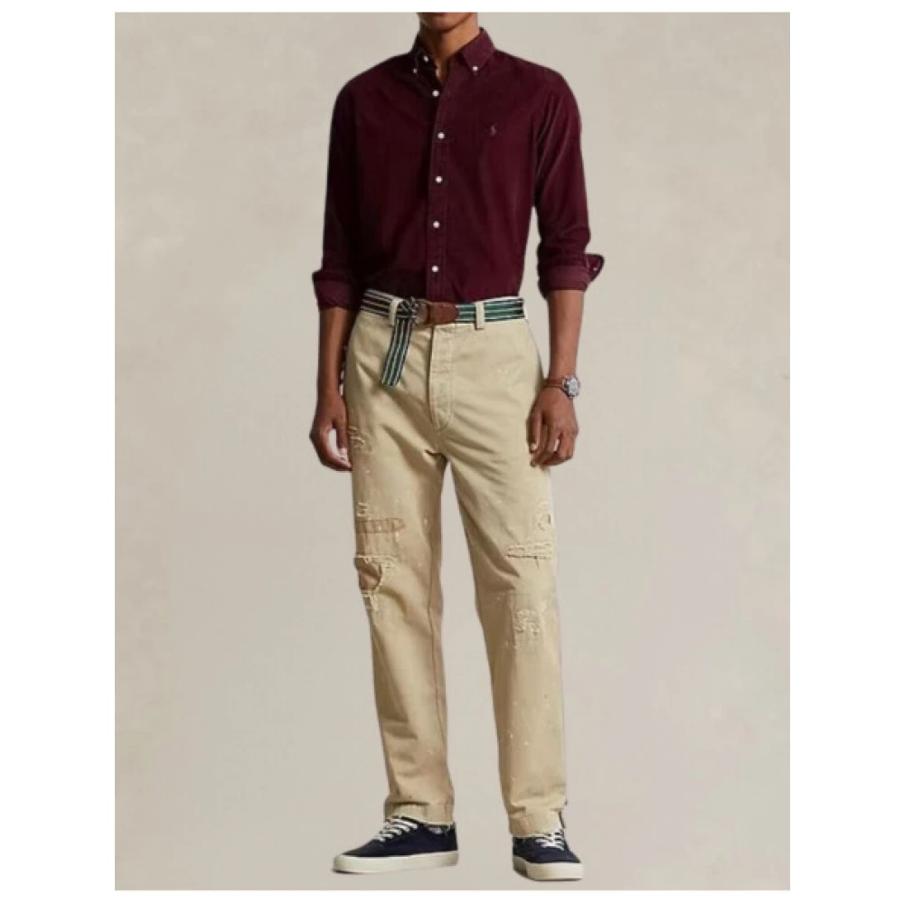 Polo Ralph Lauren Katoenen poloshirt met geborduurd logo Red Heren
