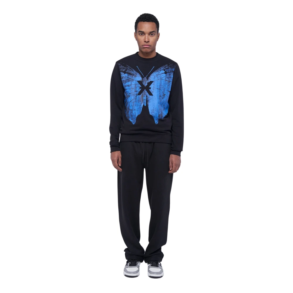 John Richmond Gedrukte Hot Pressed Sweatshirt Black Heren