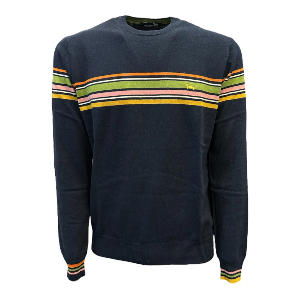 Harmont & Blaine Blauwe herentrui met logo op de voorkant XXL Blue Heren
