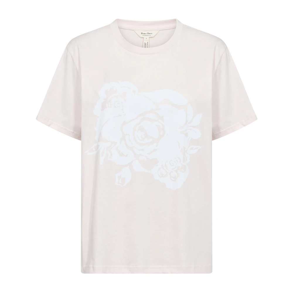 Part Two Mauve Chalk Rose Print T-shirt Pink Dames