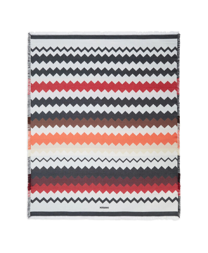 serviette-de-plage-zigzag-noire-avec-franges