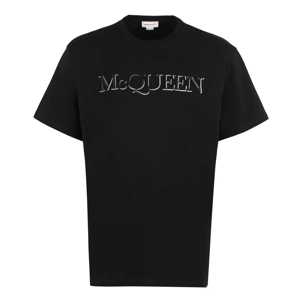 Alexander mcqueen Katoenen Logo T-shirt Black Heren