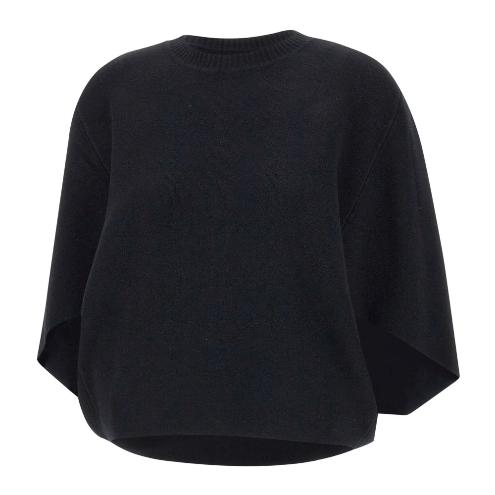 Kaos Zwarte Batwing Sweater Italië Gemaakt Black Dames