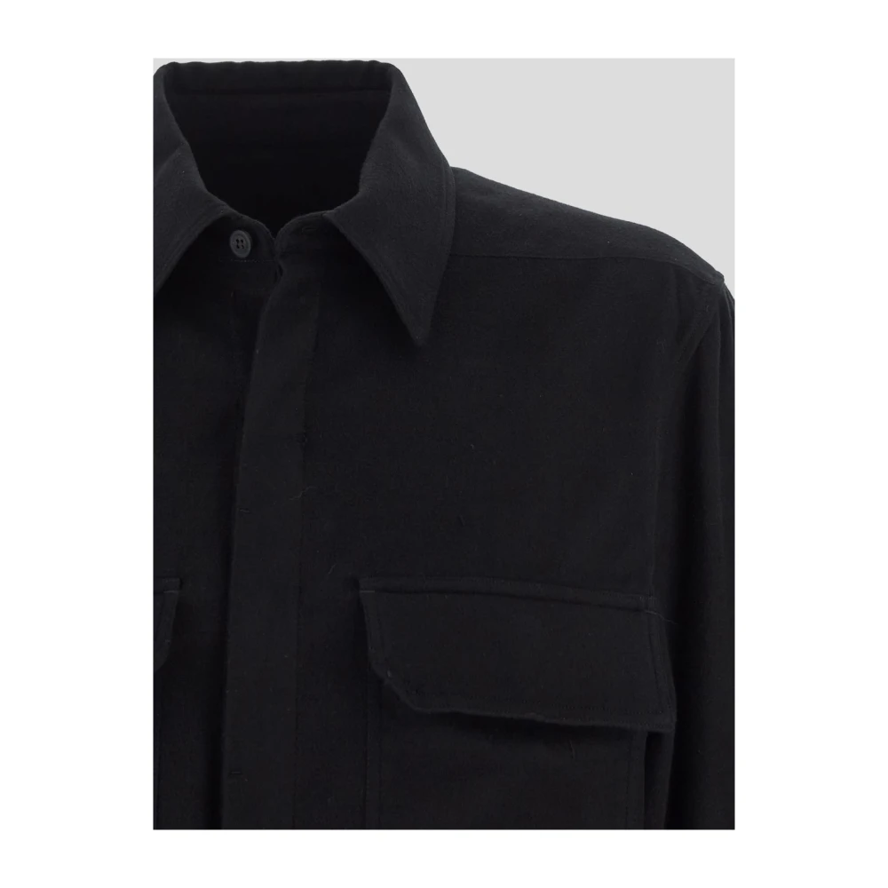 Rick Owens Katoenen Werkoverhemd Black Heren