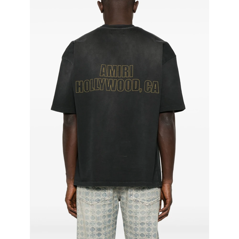 Amiri Vintage Crew Neck T-shirt Zwart Black Heren