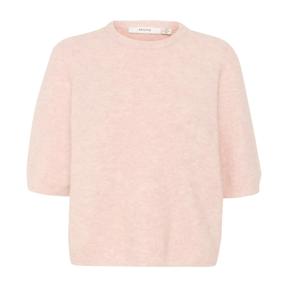 Gestuz Zachte Gebreide Tee in Rose Grey Pink Dames