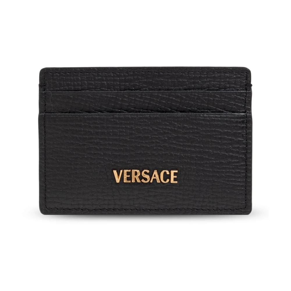 Versace Myth Leren Kaarthouder Black Heren