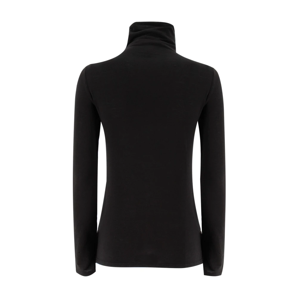 Antonelli Firenze Klassieke Hoge Kraag Sweater Black Dames