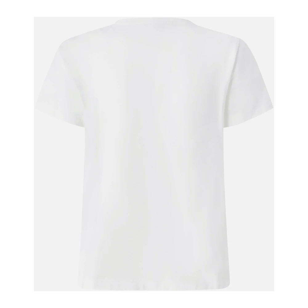 pinko Love Birds Geborduurde T-shirts White Dames