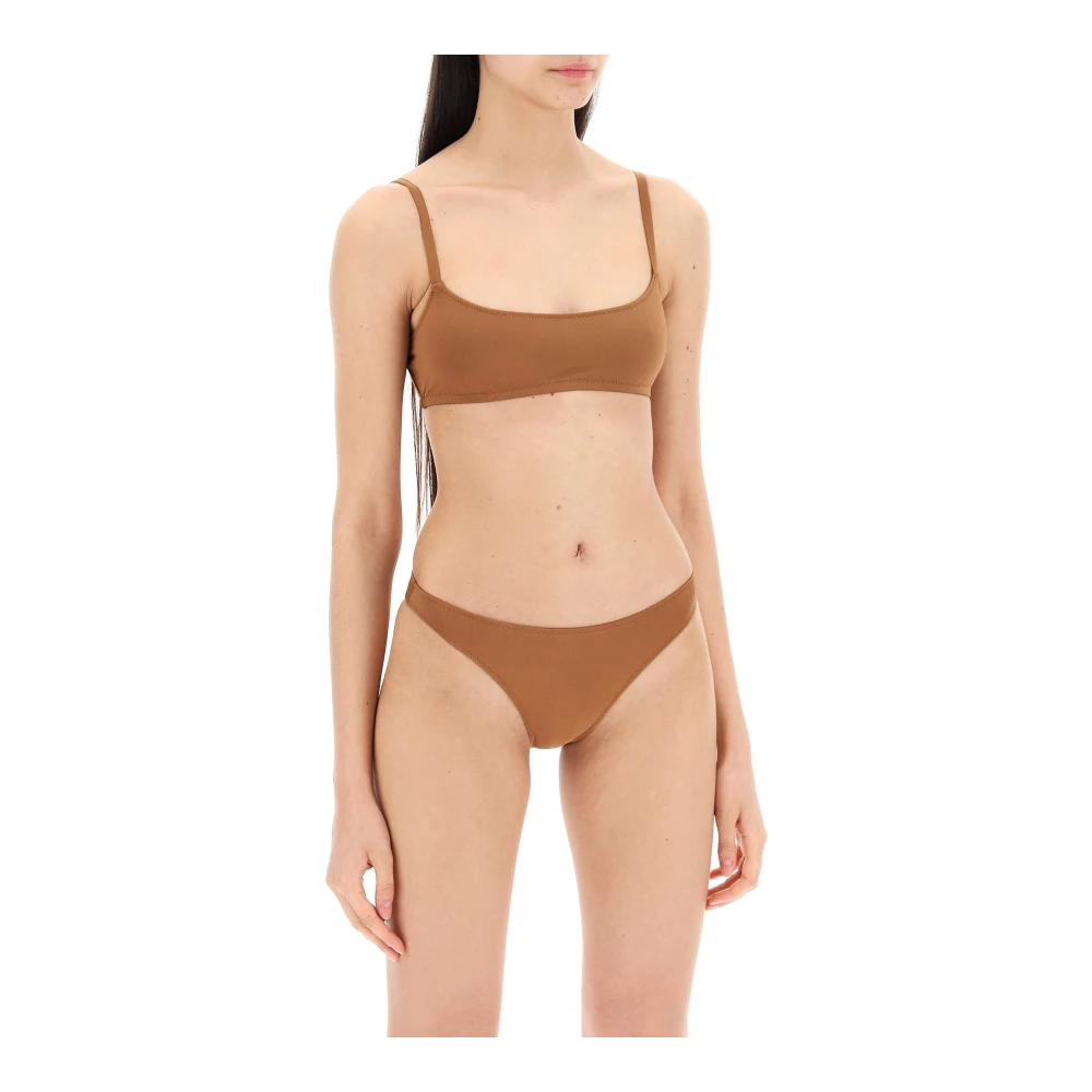 Lido Bandeau Bikini Set met Vierkante Halslijn Brown Dames