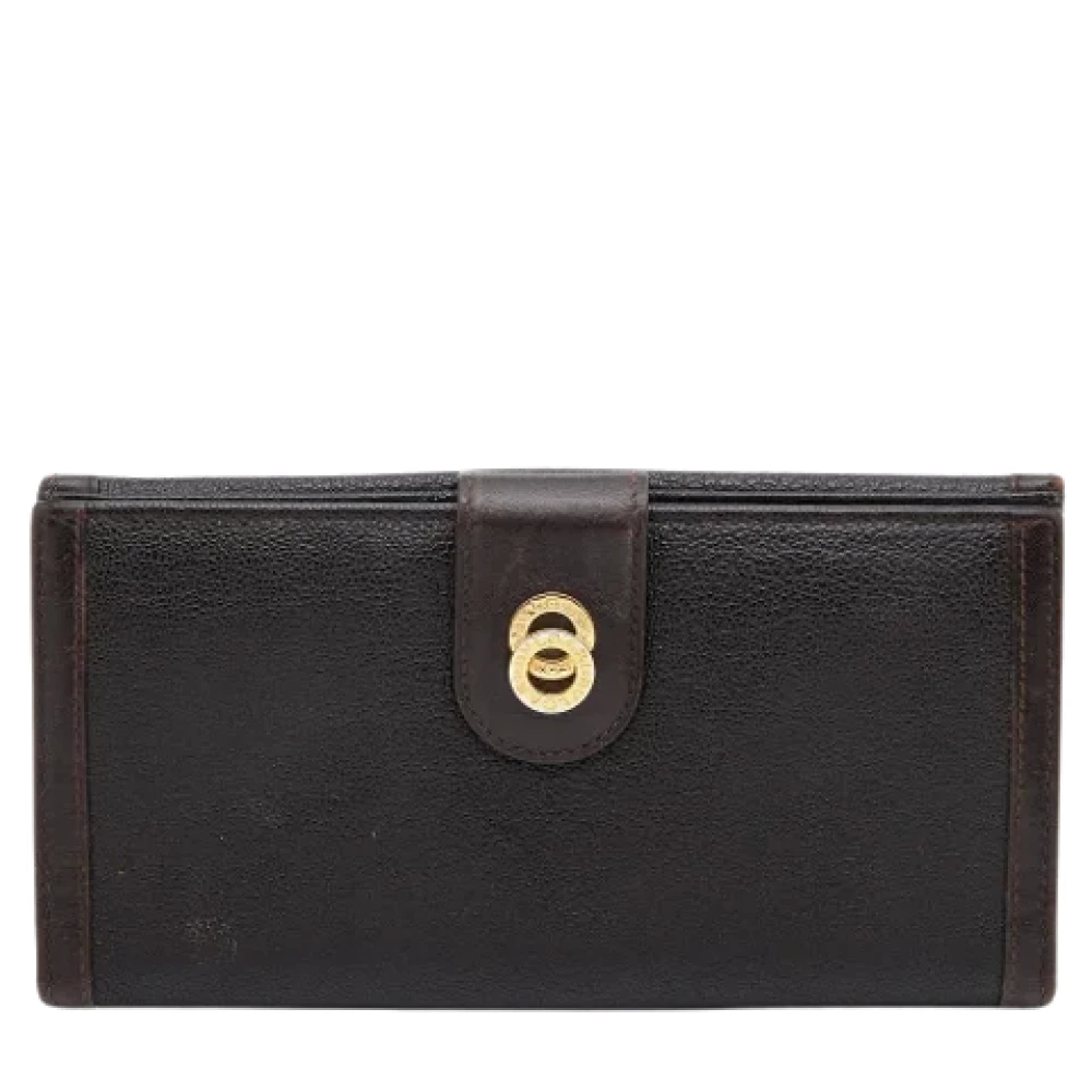 Bvlgari Vintage Pre-owned Leather wallets Brown Dames