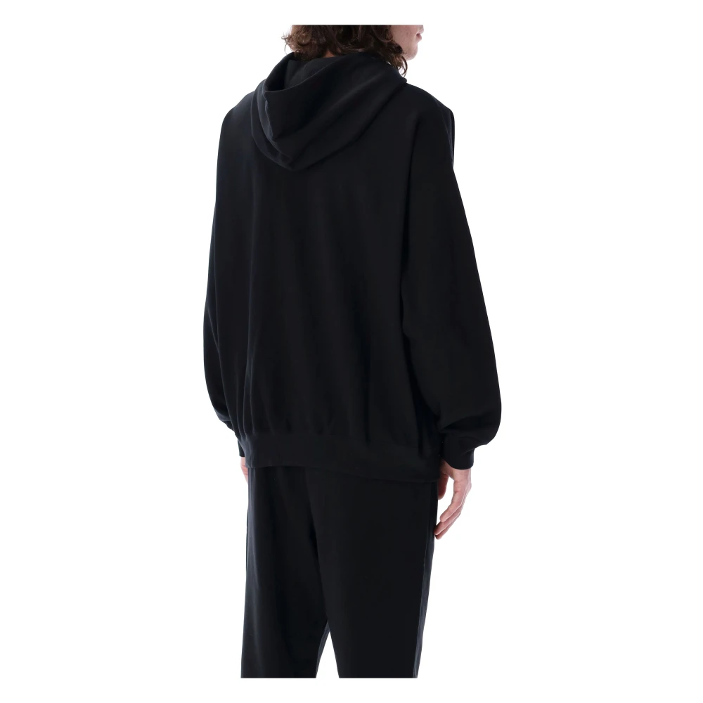 Y-3 Zwart Gebreide Frans Terry Hoodie Black Heren
