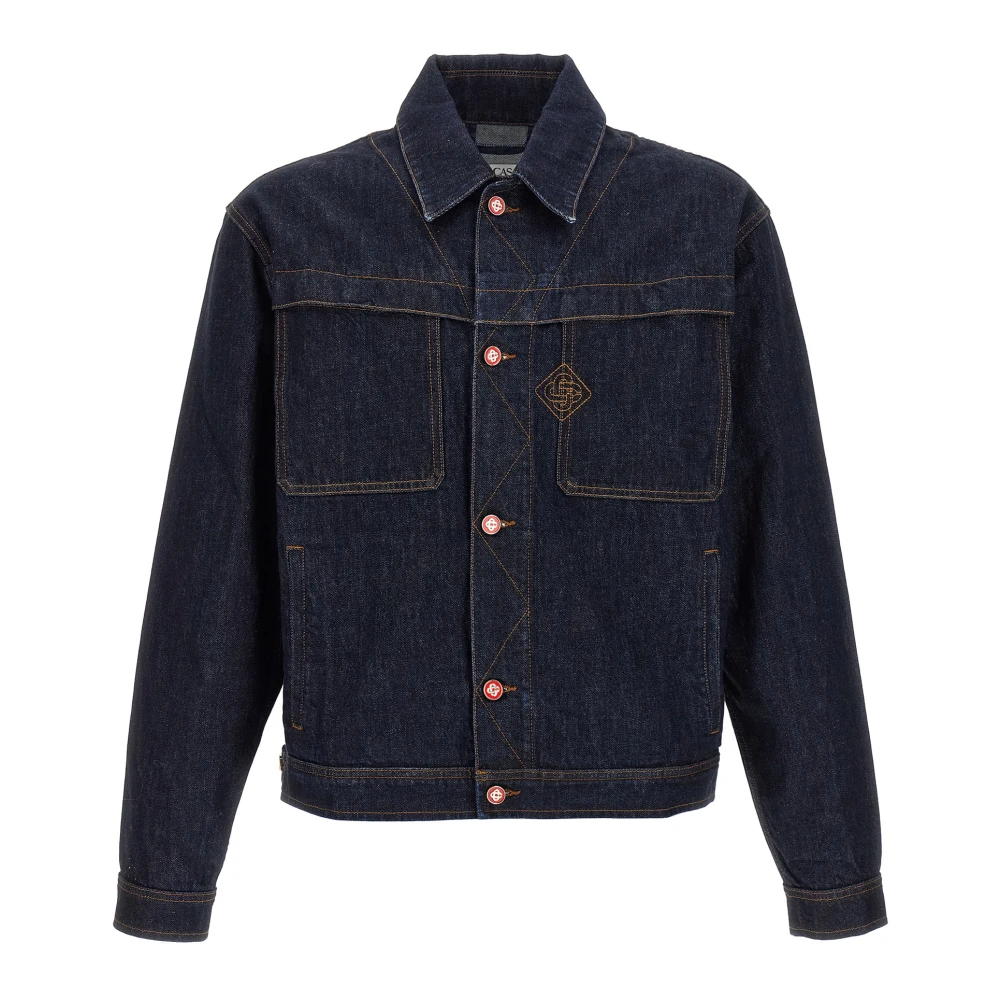 Casablanca Men's Blue Denim Jackets, Xl, Jackets