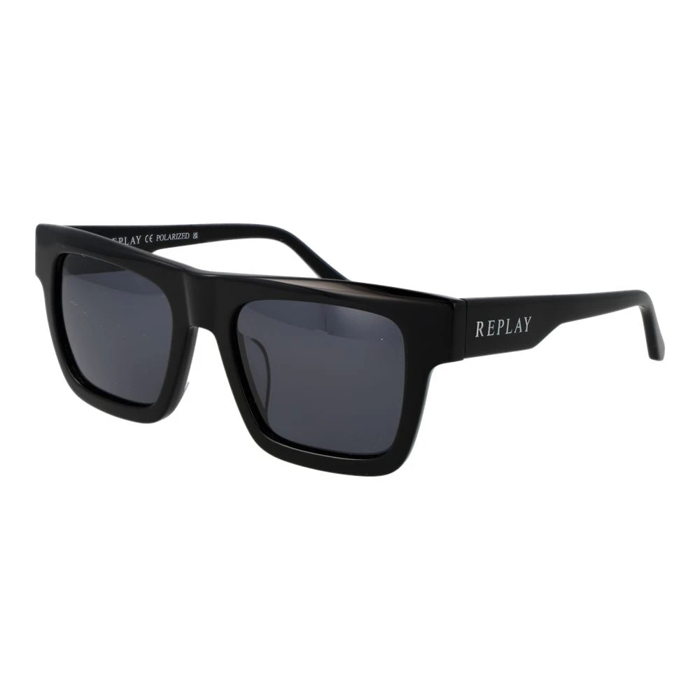 Replay Men's Black Plastic Sunglasses