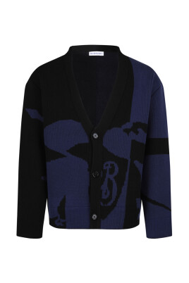 cardigan-en-laine-noire-avec-chevalier
