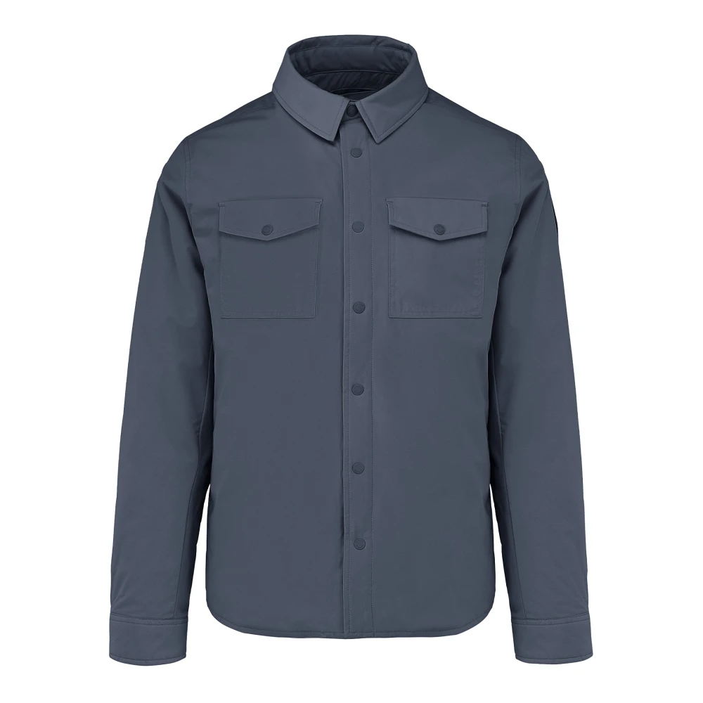 Bomboogie Men's Blue Casual Shirts, L, Overshirt In Technical Fabric