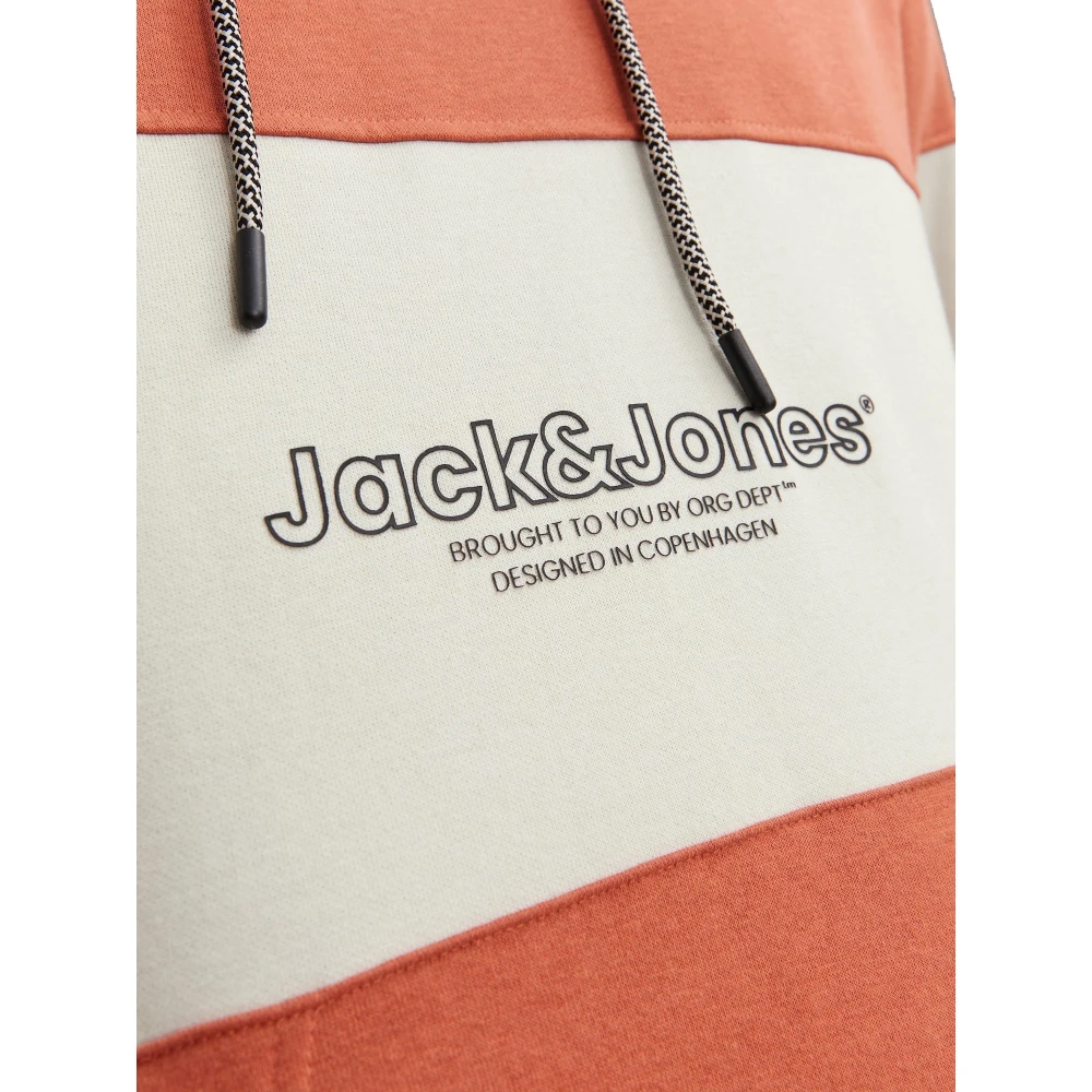 jack & jones Kleurblock Hoodie Sweatshirt Orange Heren