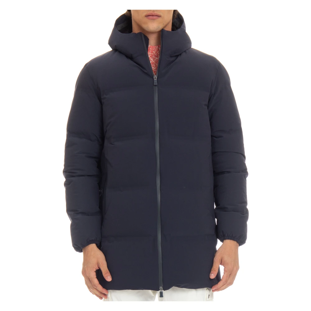 Herno Blauwe Goretex Pufferjas Blue Heren