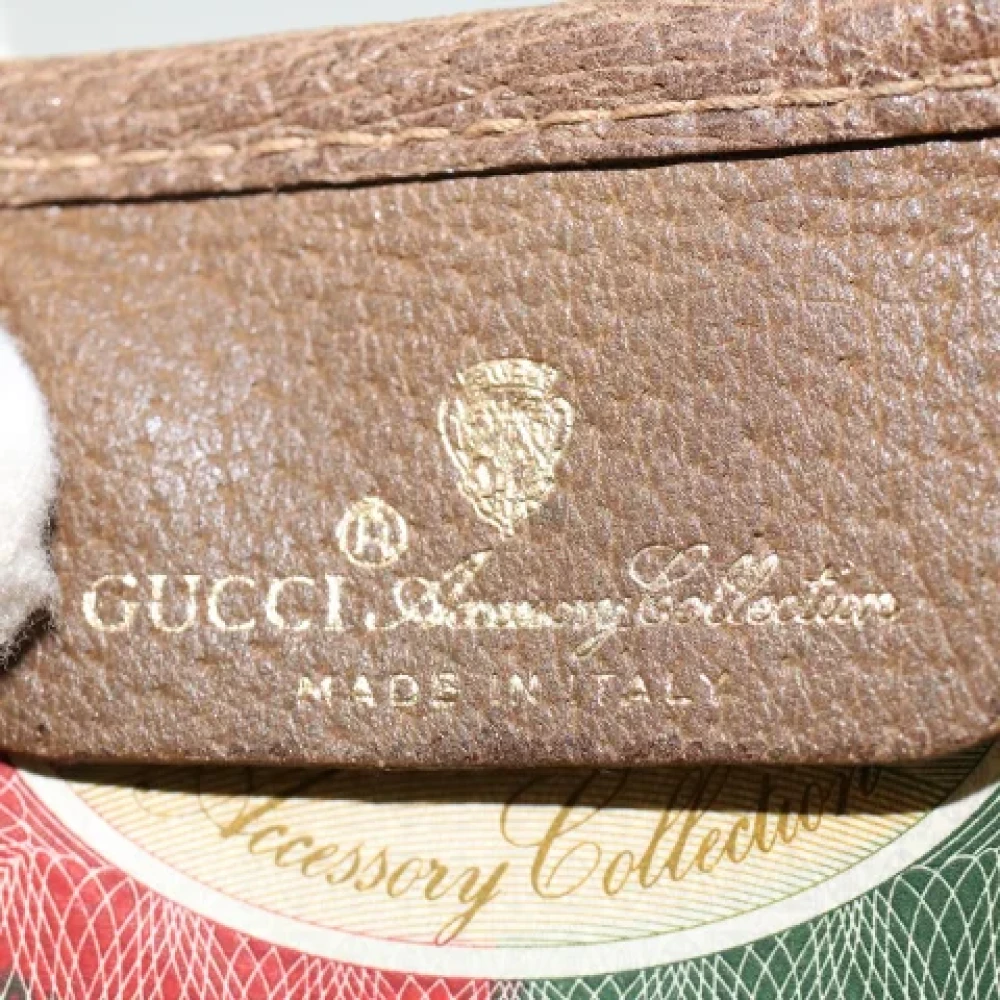 Gucci Vintage Tweedehands Beige Canvas Gucci Clutch Beige Dames