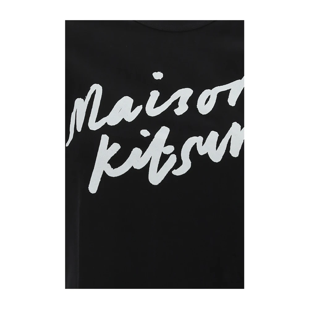 Maison Kitsuné Klassiek Handschrift T-shirt Black Dames
