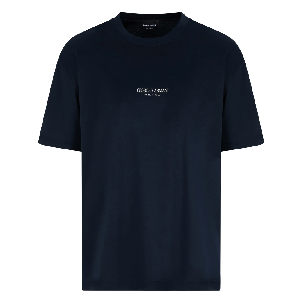 Giorgio Armani Blauw T-shirt voor mannen Blue Heren